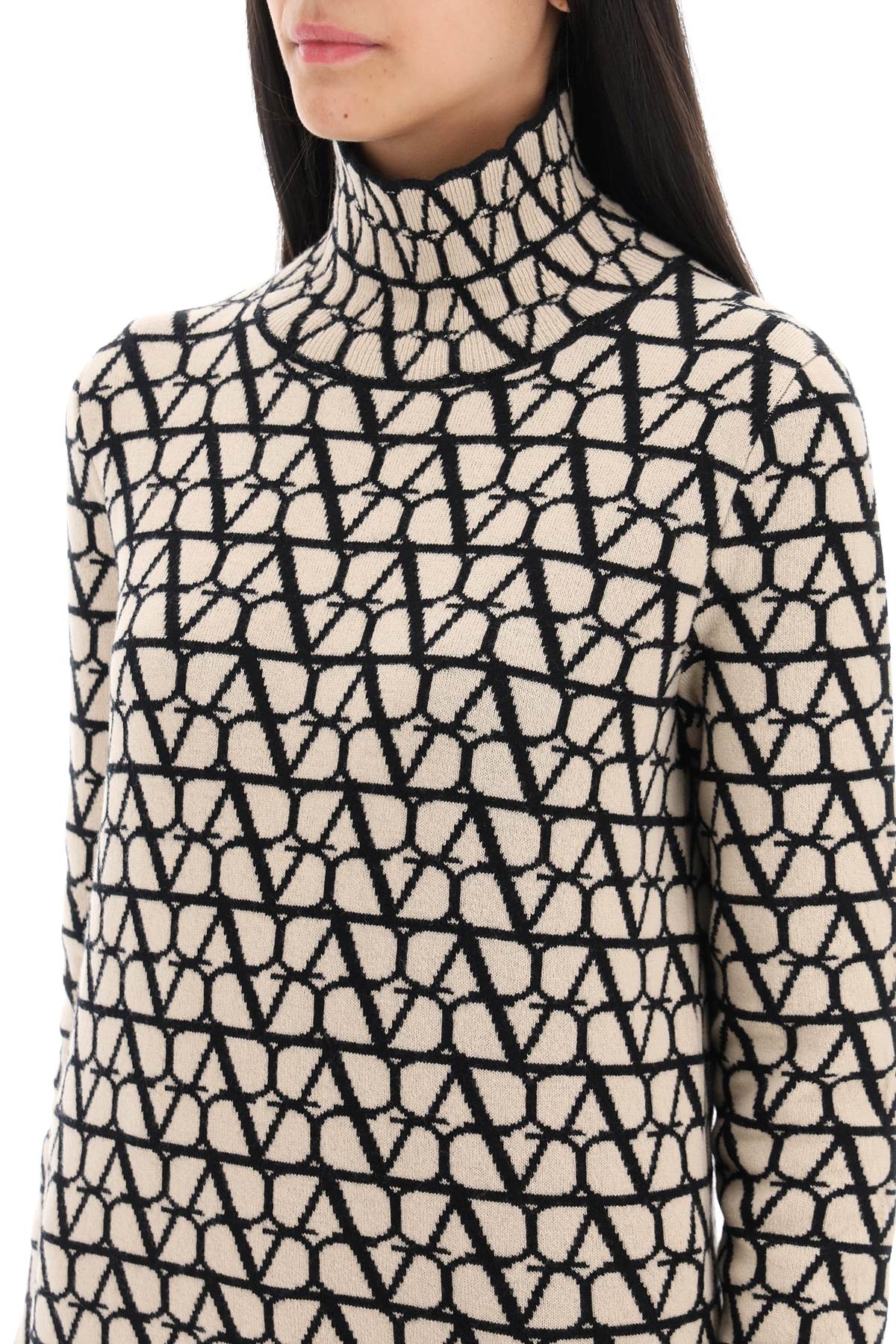 Valentino GARAVANI Valentino garavani toile iconographe funnel-neck sweater