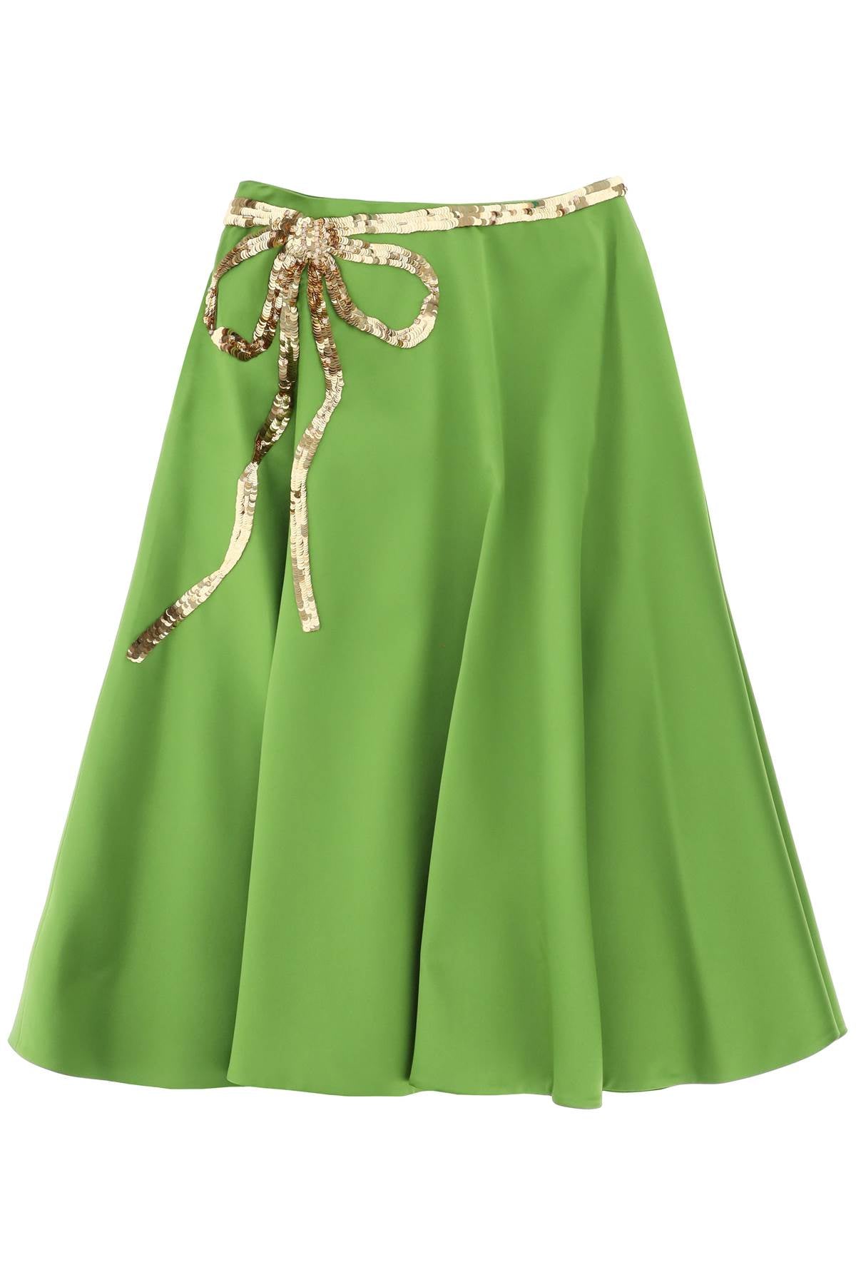 Valentino GARAVANI Valentino garavani techno duchesse a-line skirt with sequin-studded bow