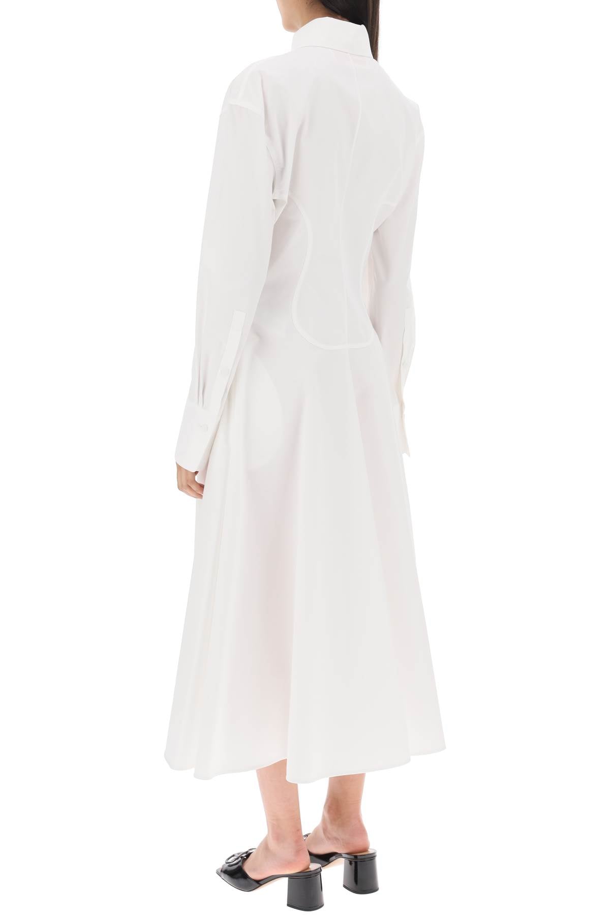 Valentino GARAVANI Valentino garavani compact poplin midi dress with rose