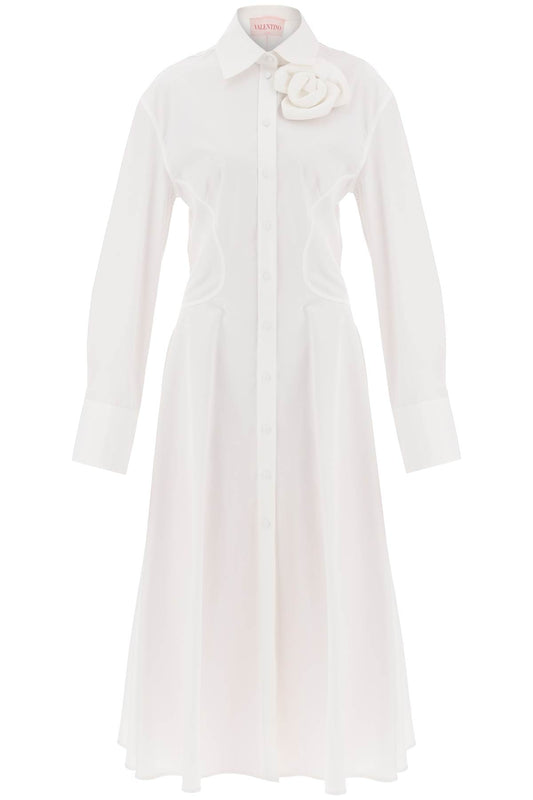 Valentino GARAVANI Valentino garavani compact poplin midi dress with rose