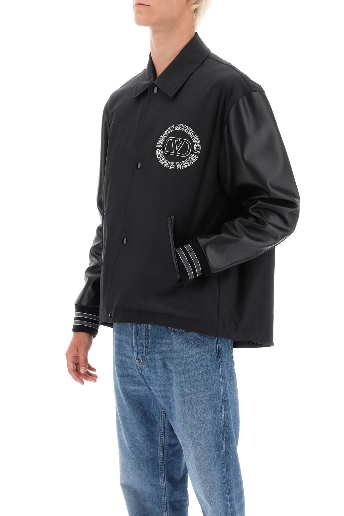 Valentino GARAVANI Valentino garavani varsity jacket with leather sleeves