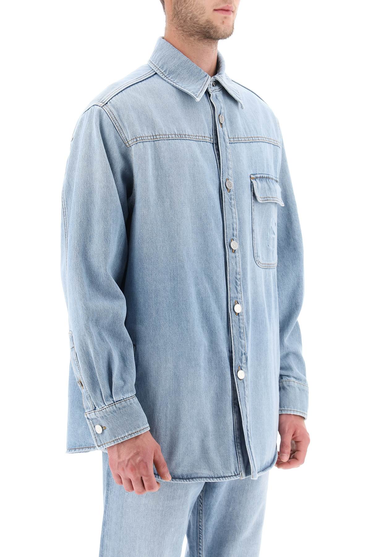 Valentino GARAVANI Valentino garavani denim overshirt with stamped vlogo signature