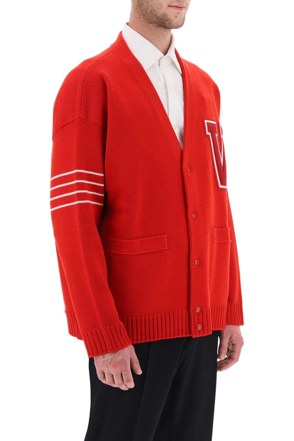 Valentino GARAVANI Valentino garavani v patch wool cardigan