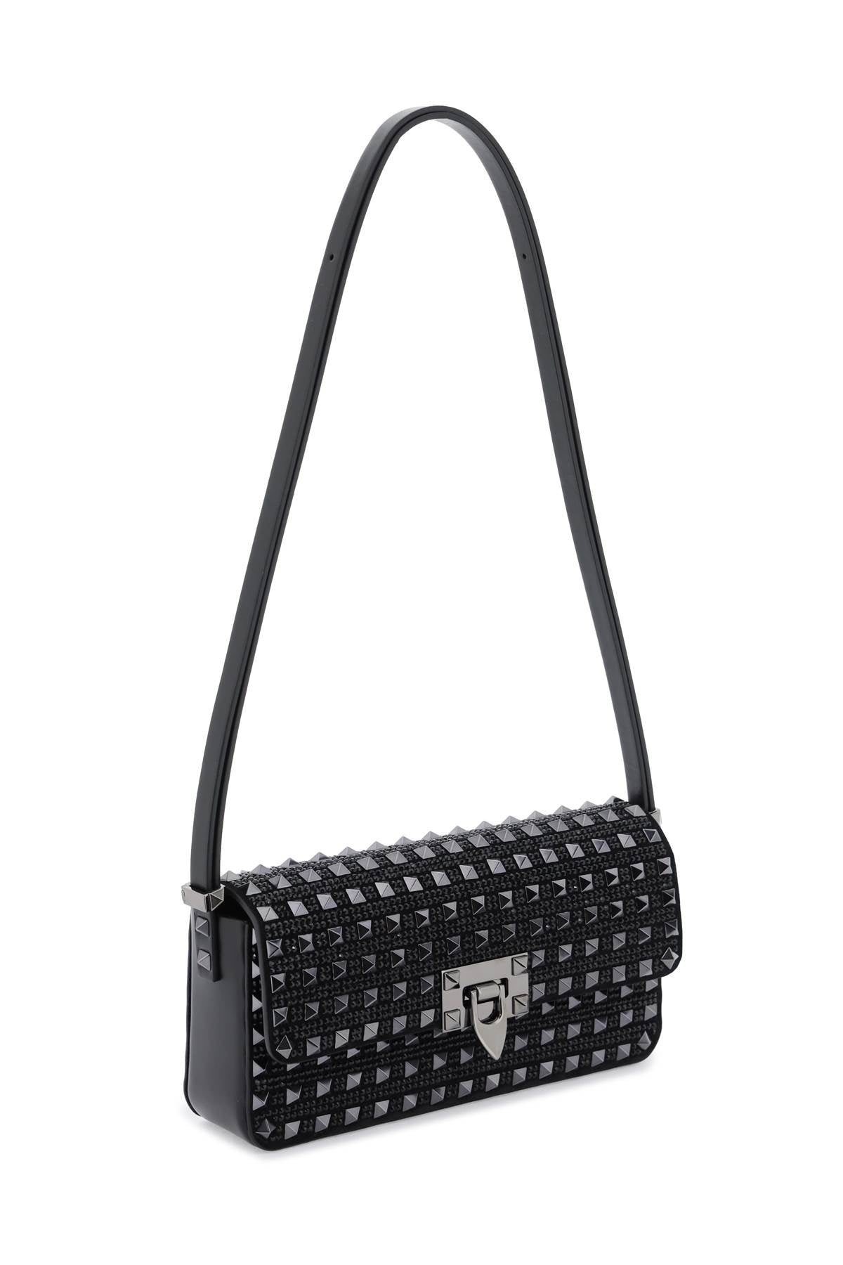 Valentino GARAVANI Valentino garavani rockstud23 east-west leather shoulder bag with studs and rhinestones