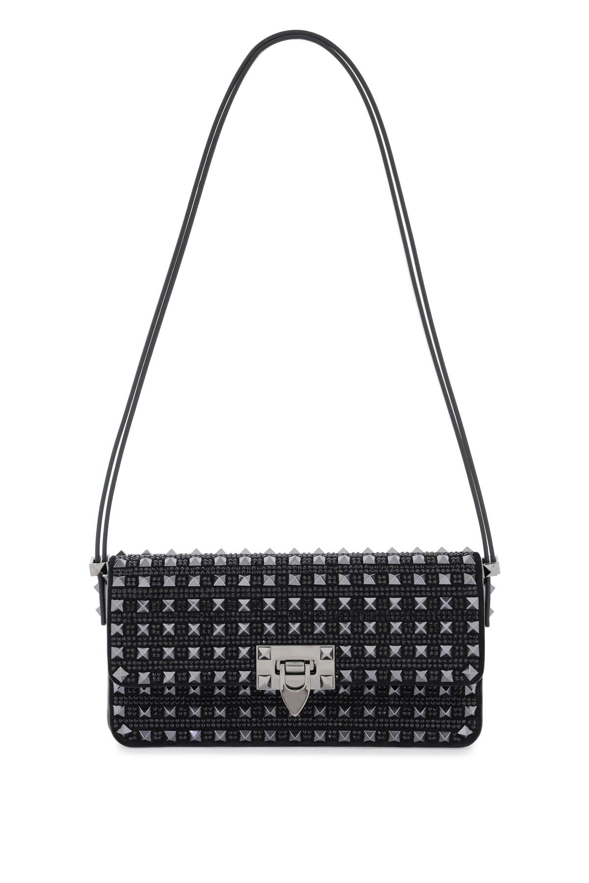 Valentino GARAVANI Valentino garavani rockstud23 east-west leather shoulder bag with studs and rhinestones