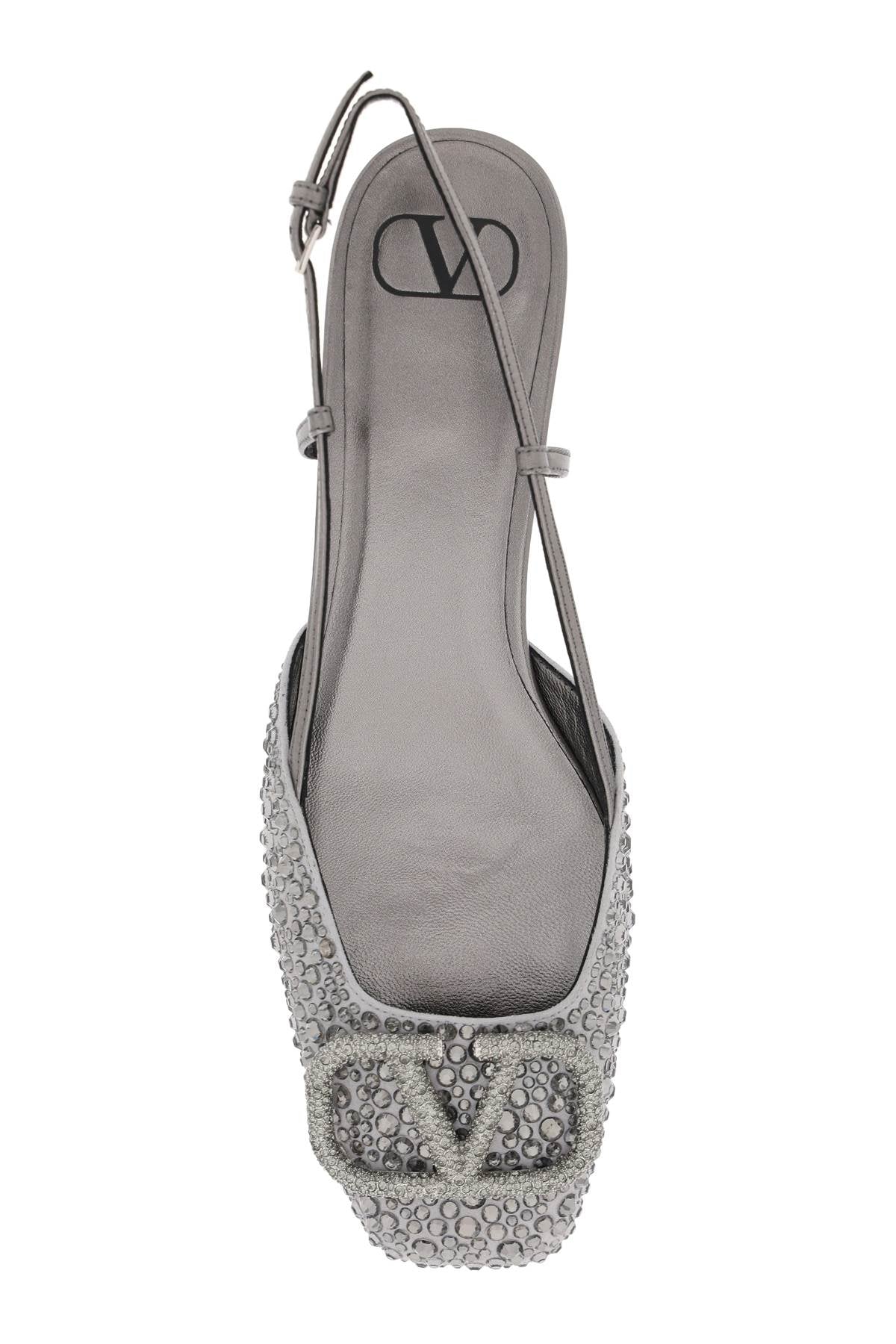 Valentino GARAVANI Valentino garavani signature vlogo flat slingback with crystals