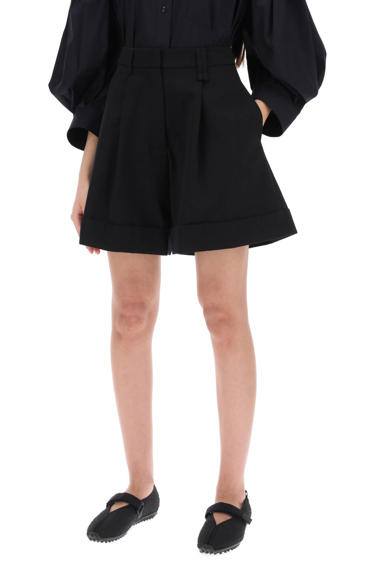 Simone Rocha Simone rocha flared shorts with cuffed hem