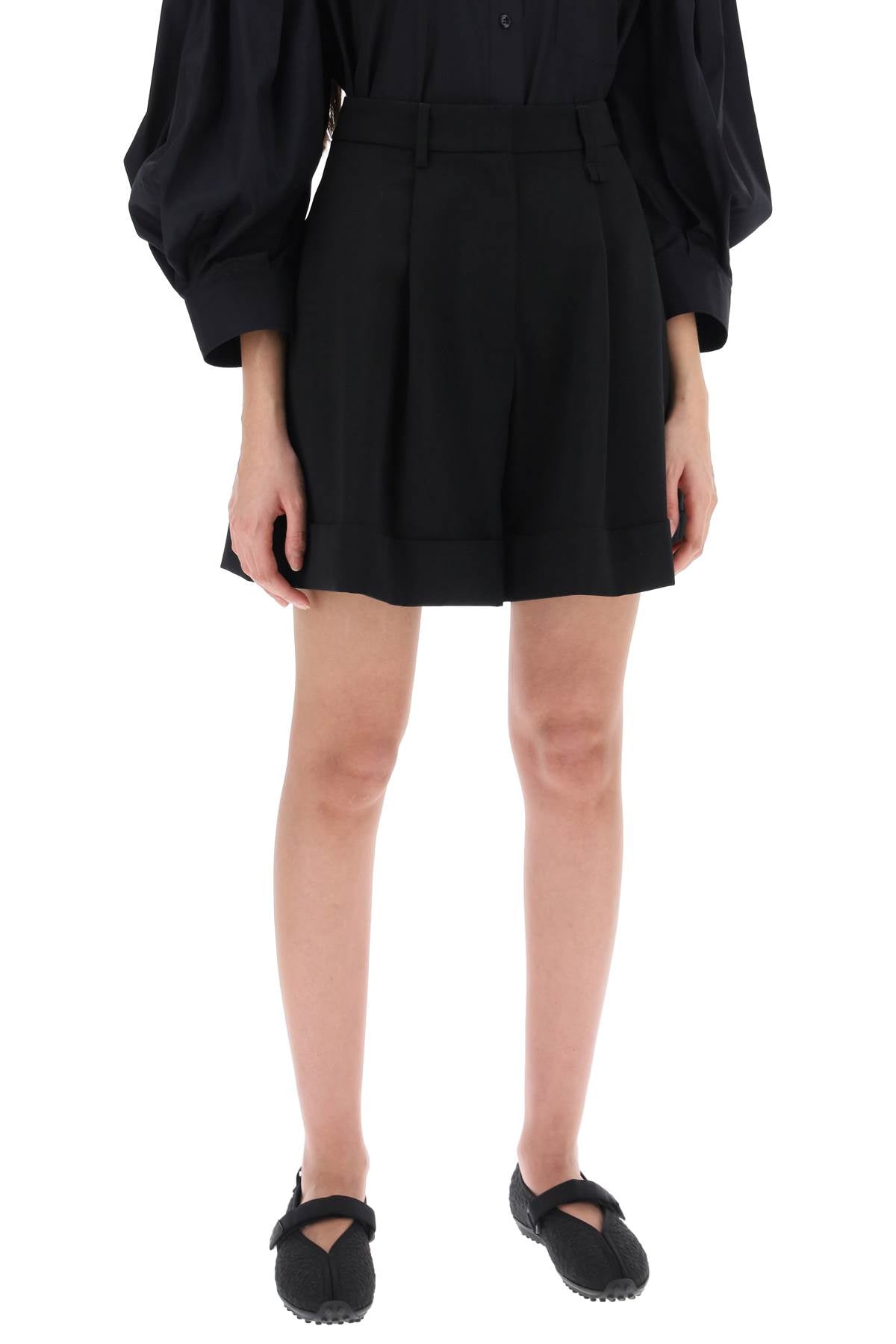 Simone Rocha Simone rocha flared shorts with cuffed hem