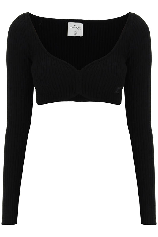 Courreges Courreges ribbed cropped sweater