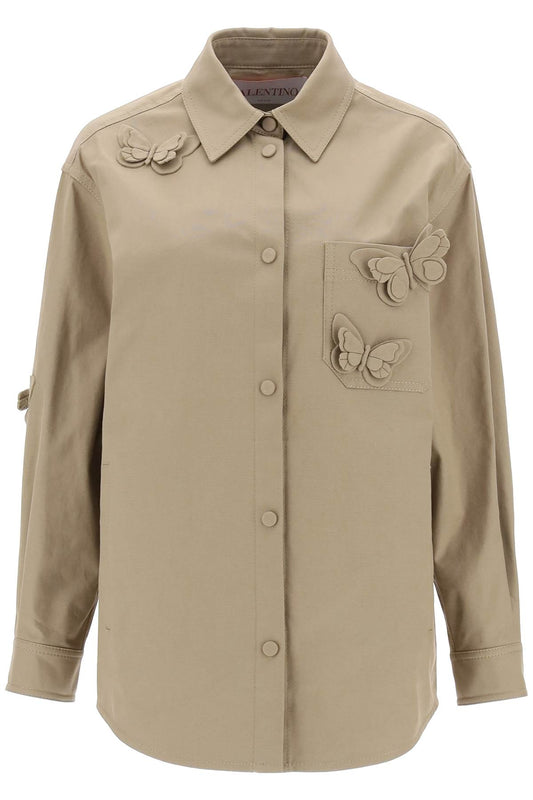 Valentino GARAVANI Valentino garavani stretch cotton canvas overshirt with high reliefs