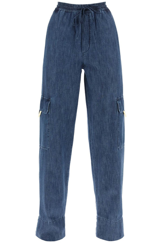 Valentino GARAVANI Valentino garavani cargo jeans in chambray denim