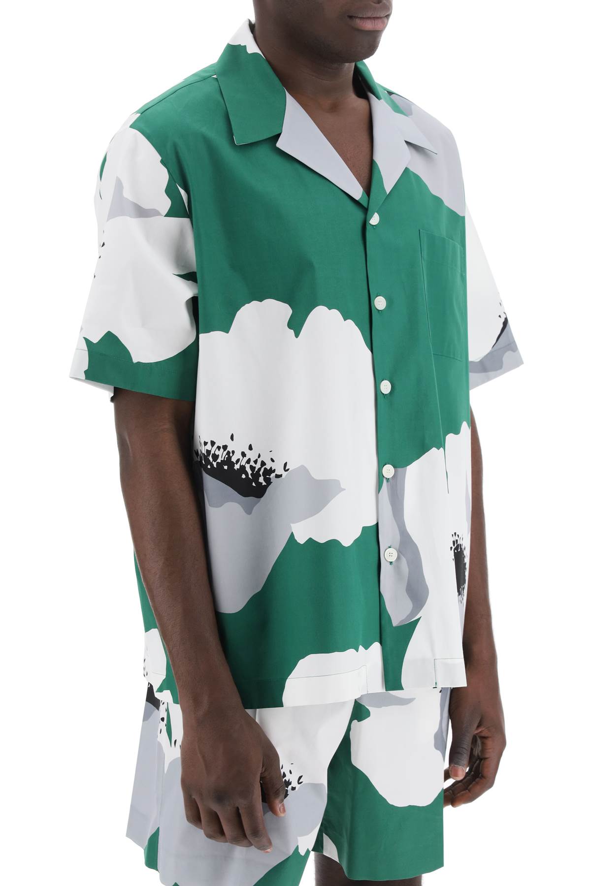 Valentino GARAVANI Valentino garavani "flower portrait print poplin bowling shirt"