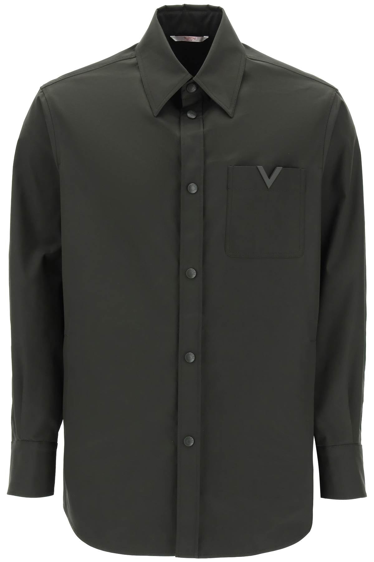 Valentino GARAVANI Valentino garavani snap-up overshirt in stretch nylon