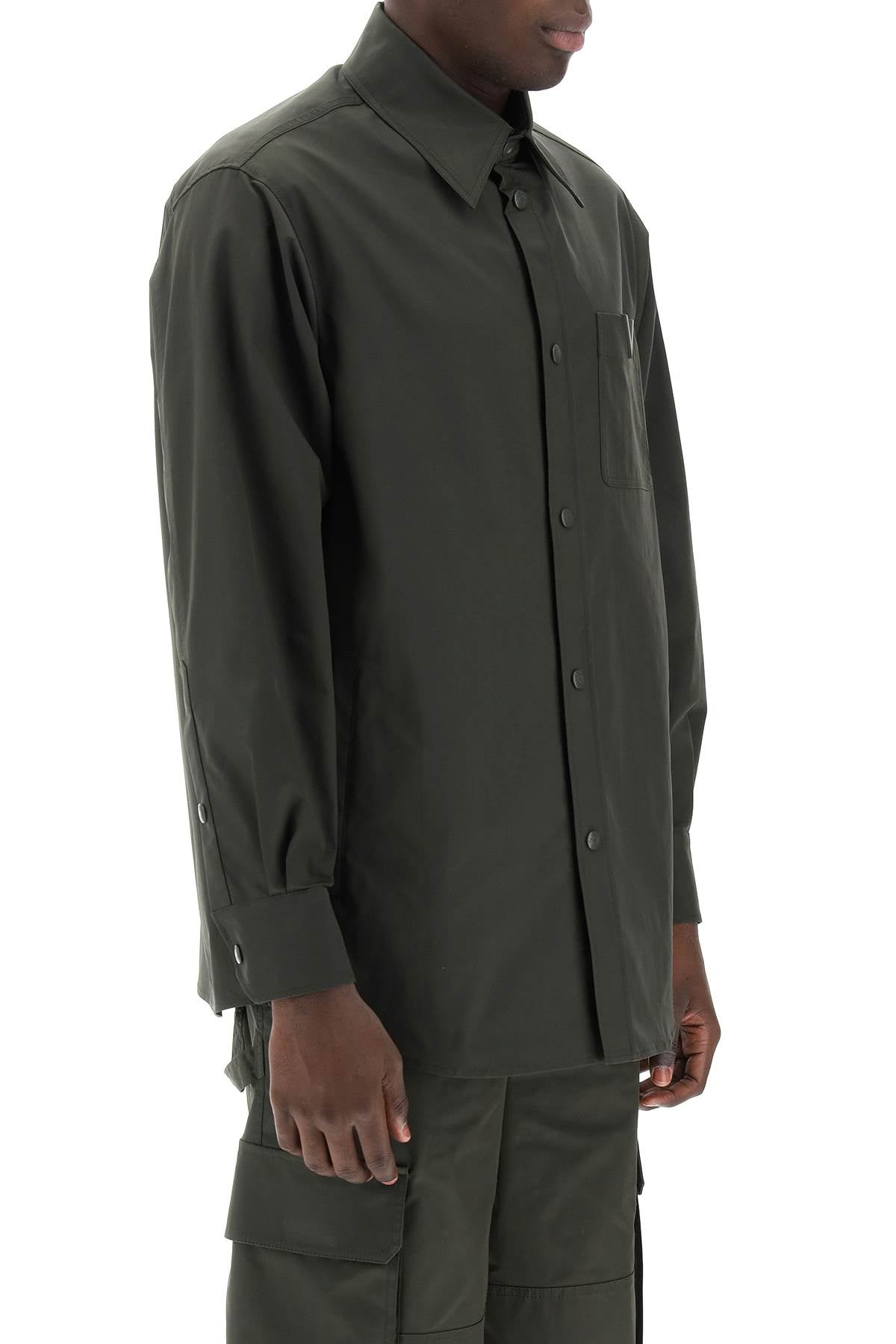 Valentino GARAVANI Valentino garavani snap-up overshirt in stretch nylon