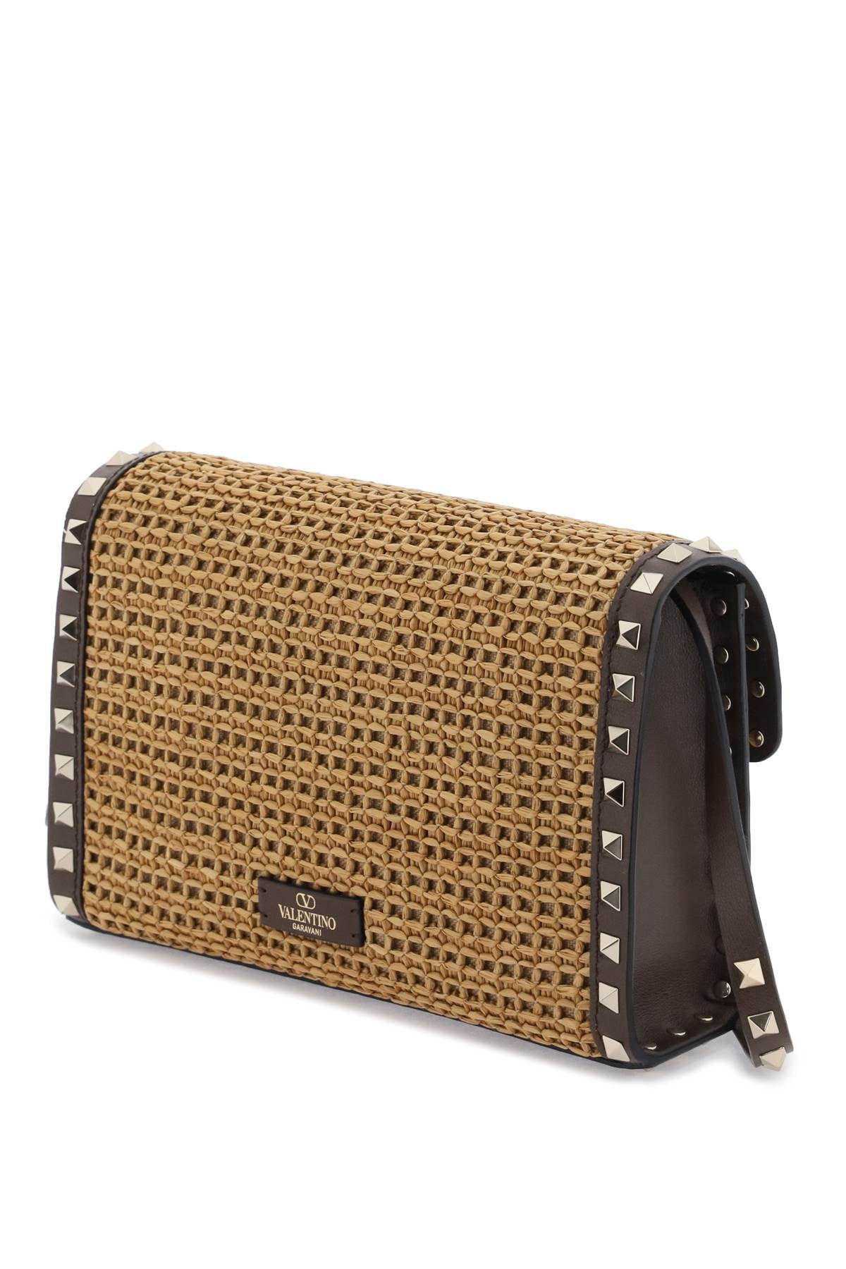 Valentino GARAVANI Valentino garavani raffia rockstud small crossbody bag