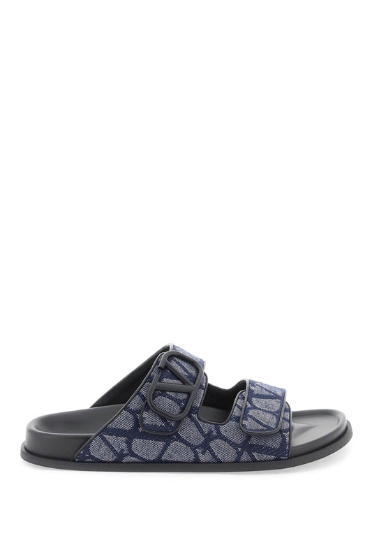 Valentino GARAVANI Valentino garavani denim vlogo toile iconographe slides