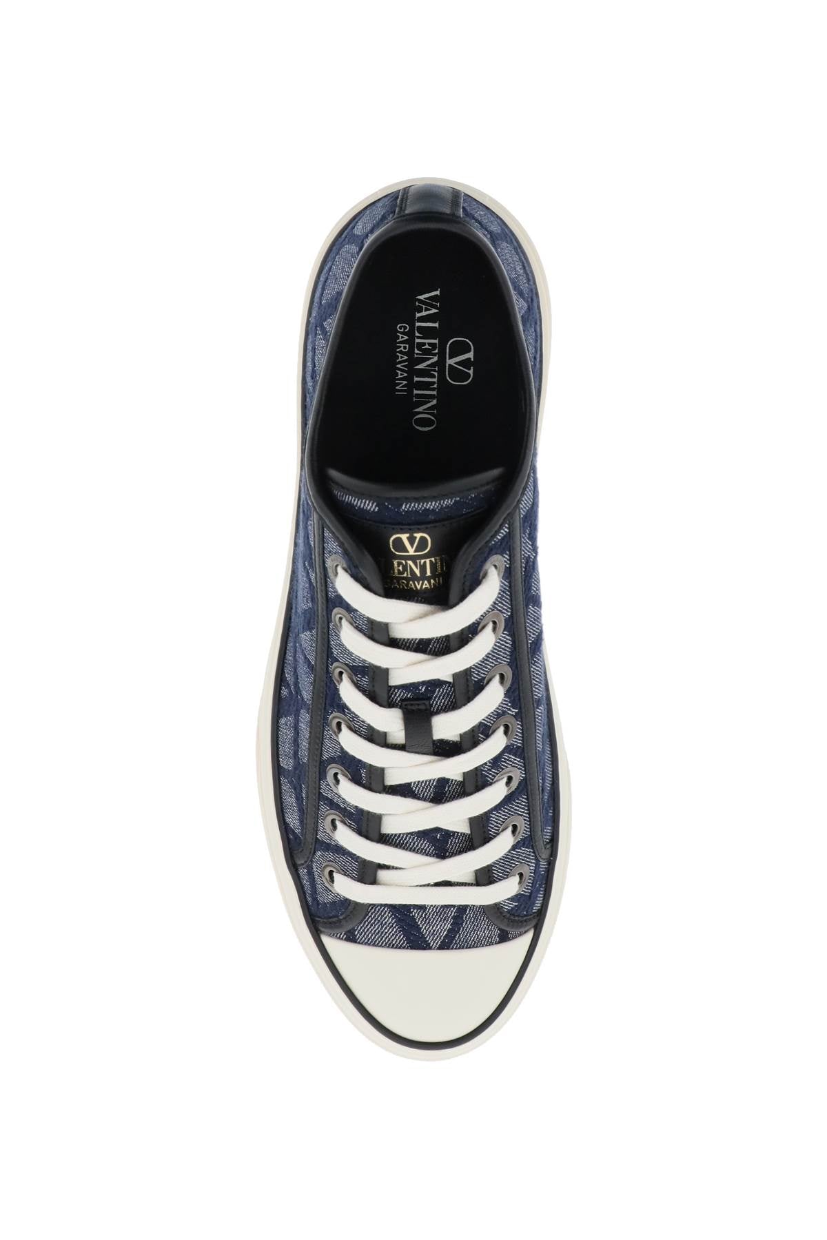 Valentino GARAVANI Valentino garavani totaloop low-top sneakers in denim-effect toile iconographe