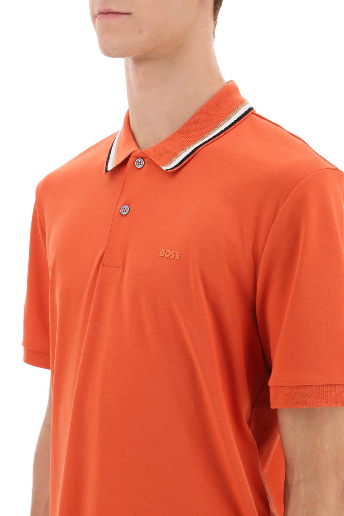 Boss Boss penrose polo shirt in mercerized cotton