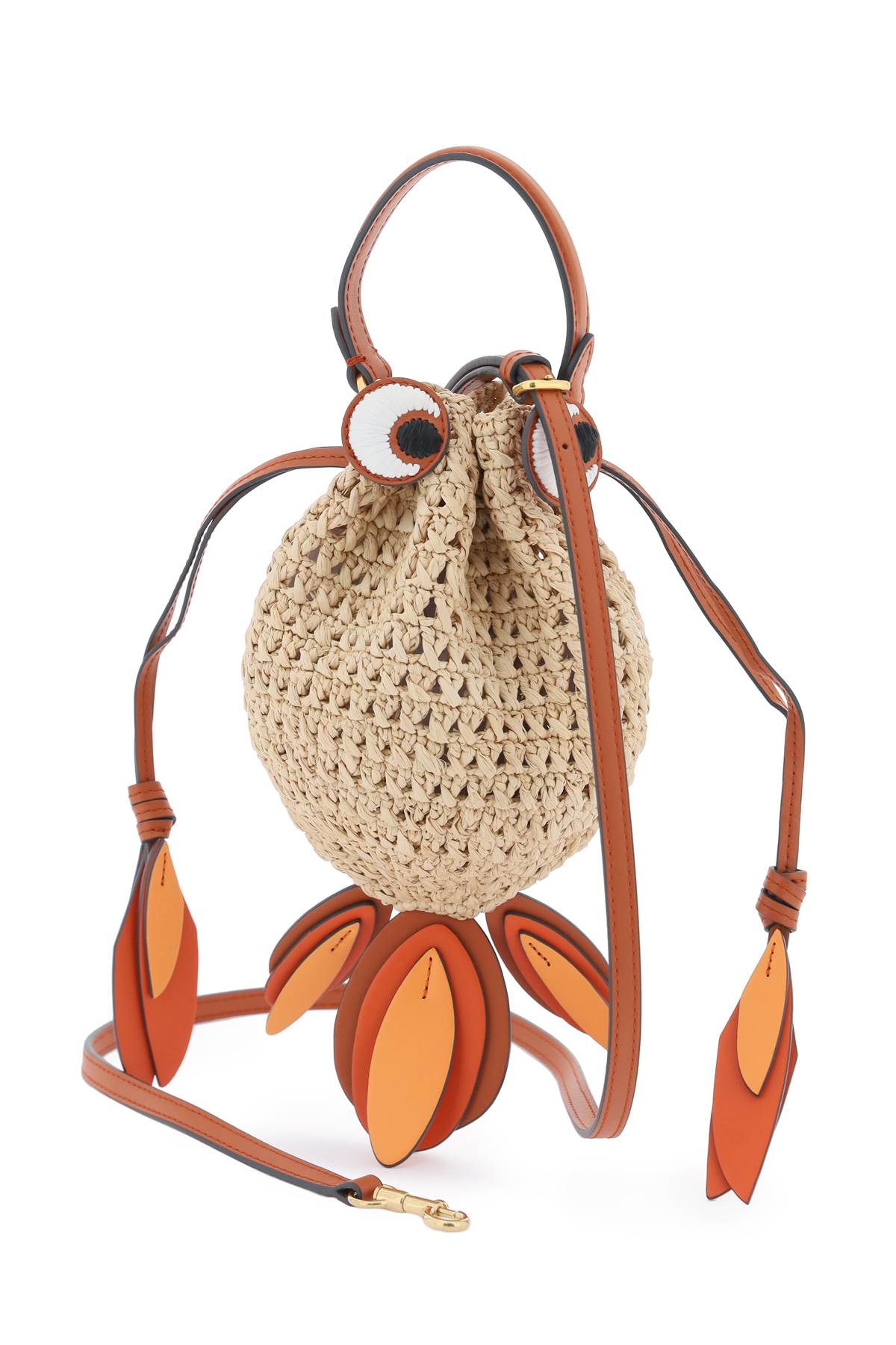 Anya Hindmarch Anya hindmarch borsa a mano gold fish in rafia