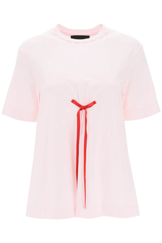 Simone Rocha Simone rocha a-line t-shirt with bow detail