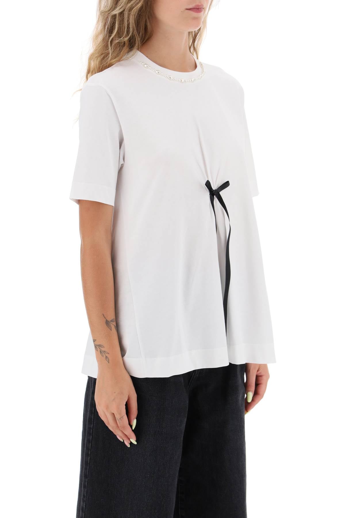 Simone Rocha Simone rocha a-line t-shirt with bow detail