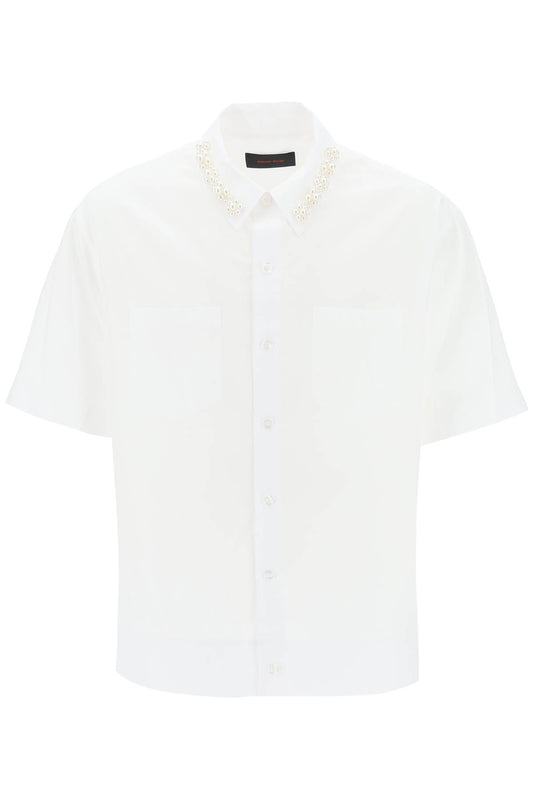 Simone Rocha Simone rocha oversize shirt with pearls