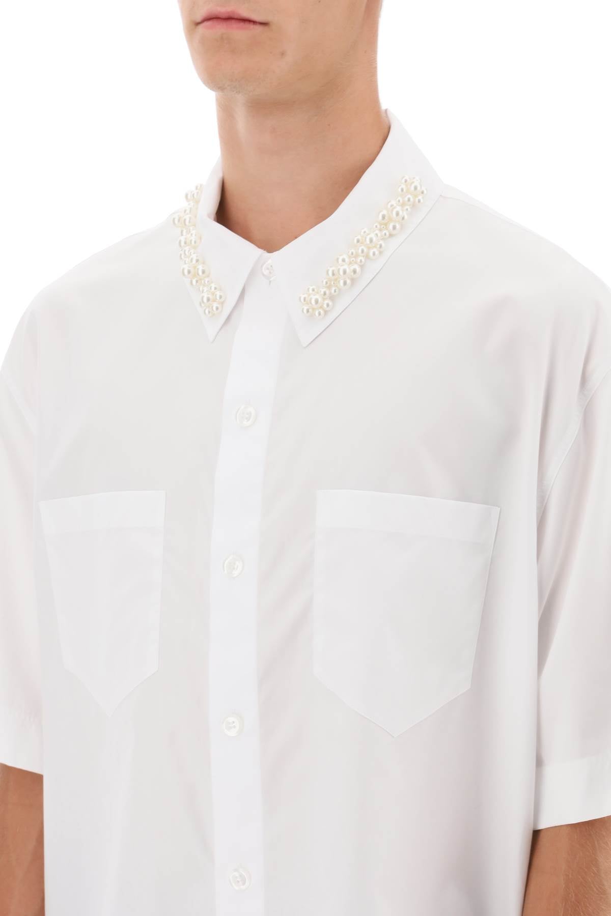 Simone Rocha Simone rocha oversize shirt with pearls