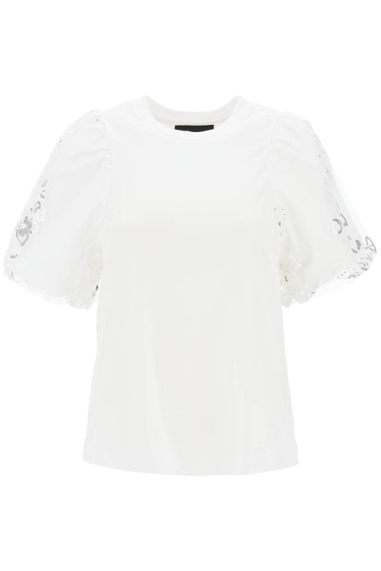 Simone Rocha Simone rocha embroidered puff sleeve a-line t-shirt