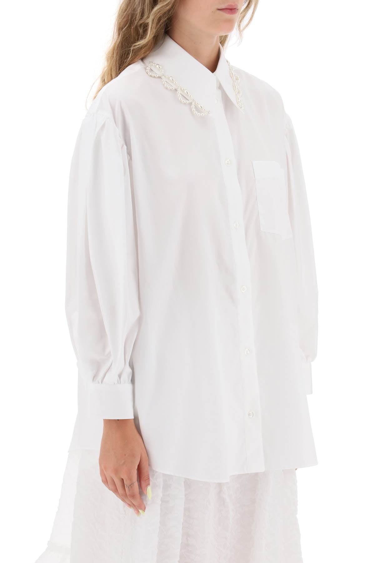 Simone Rocha Simone rocha puff sleeve shirt with embellishment