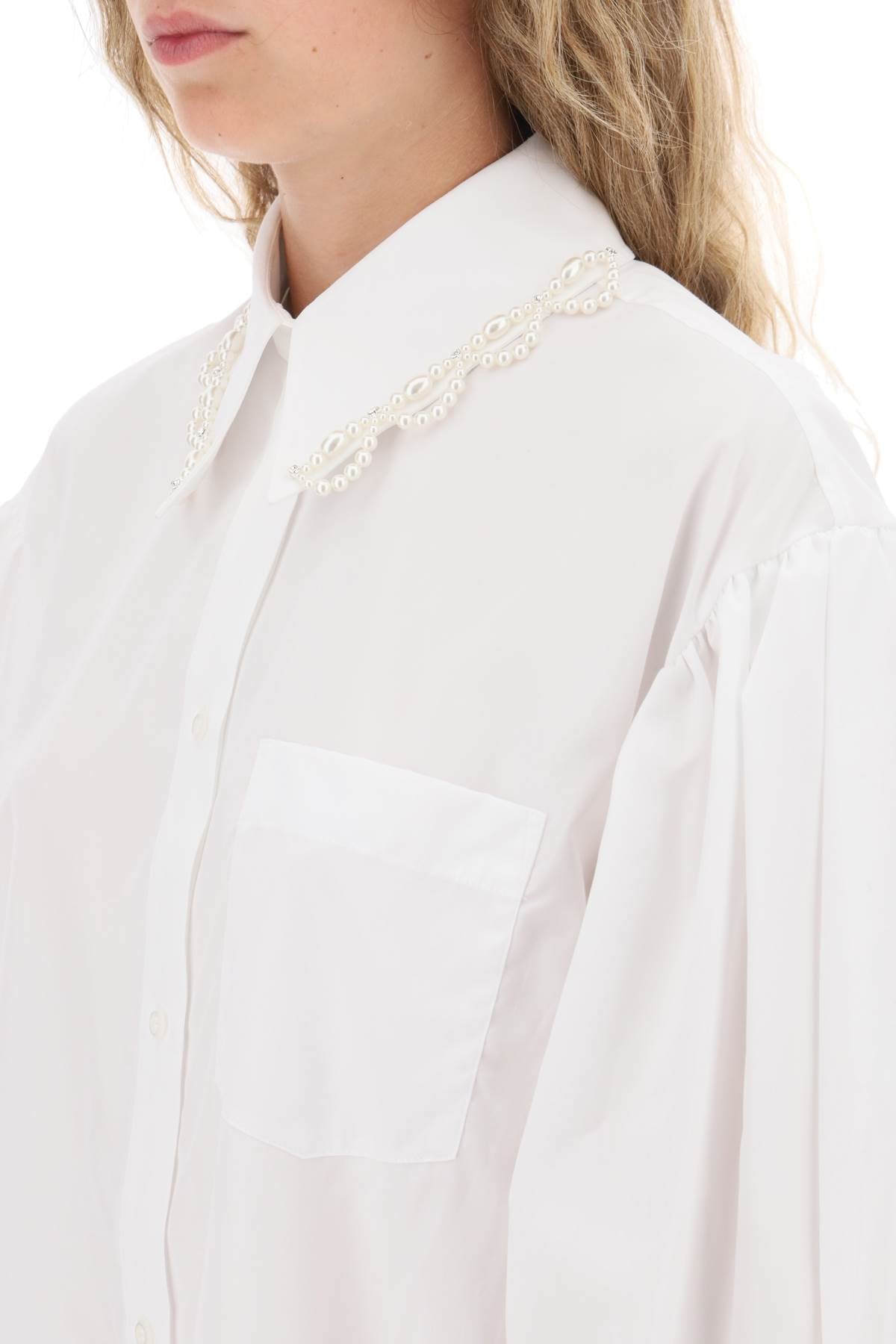 Simone Rocha Simone rocha puff sleeve shirt with embellishment