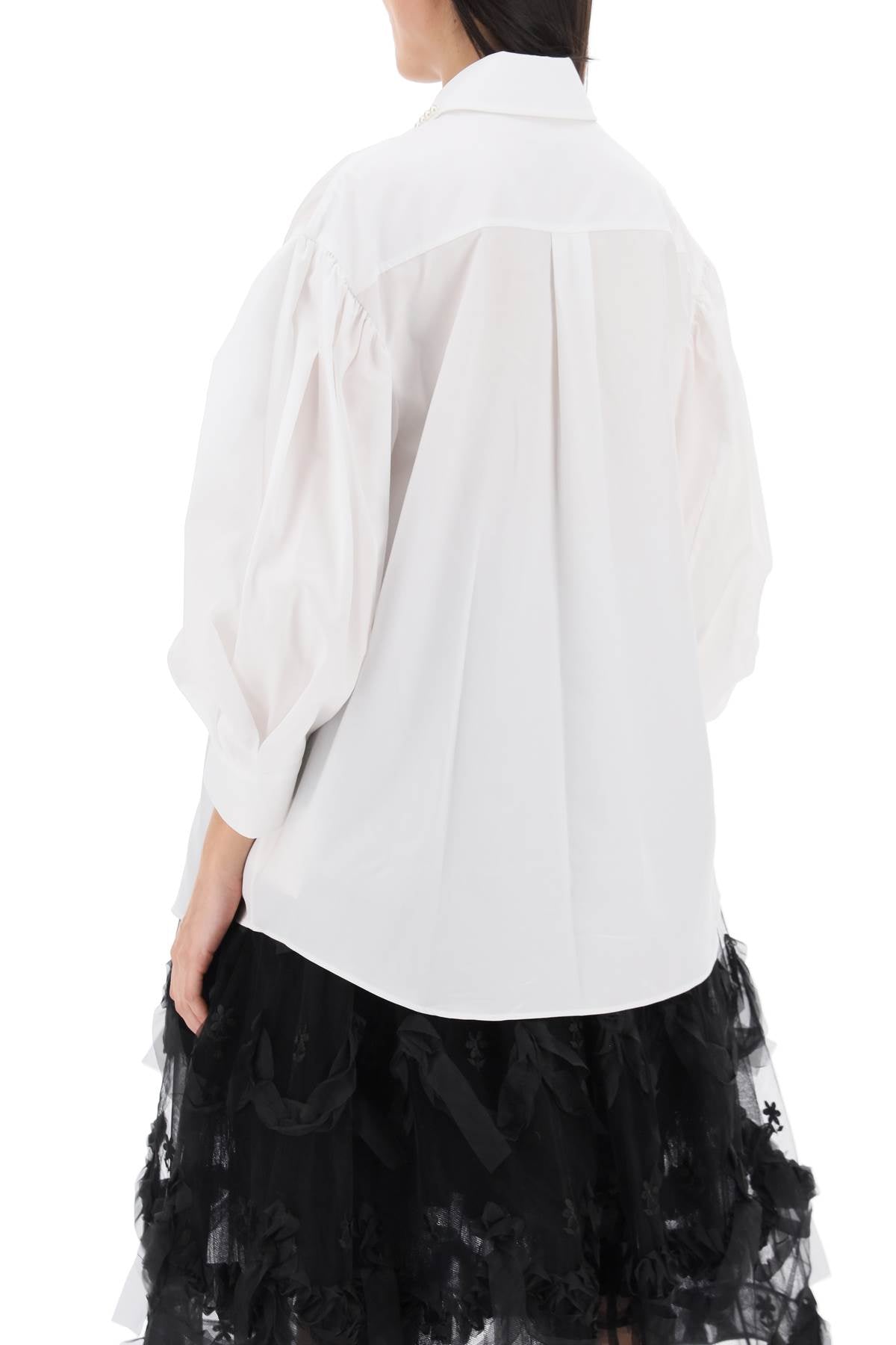 Simone Rocha Simone rocha puff sleeve shirt with embellishment