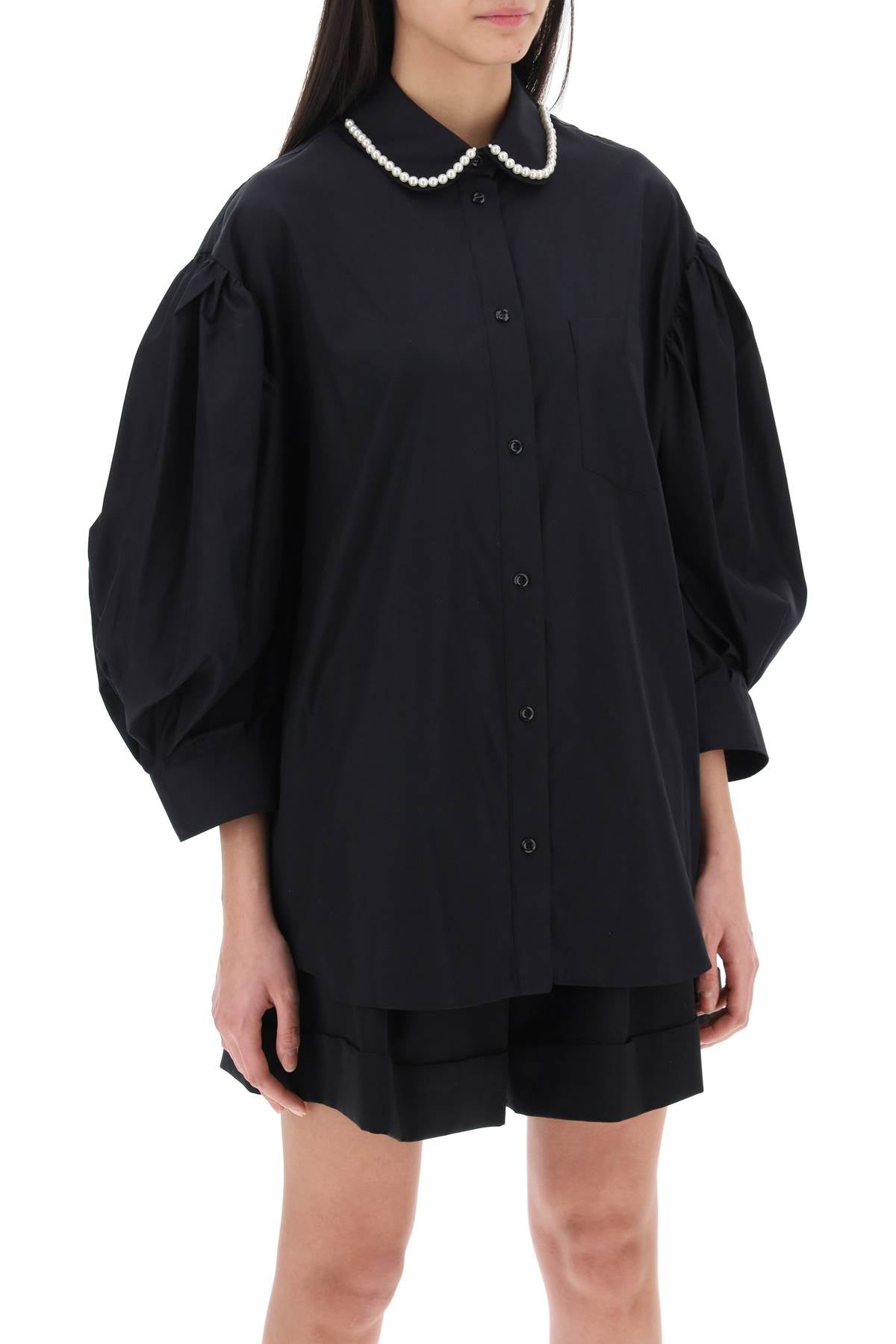 Simone Rocha Simone rocha puff sleeve shirt with embellishment