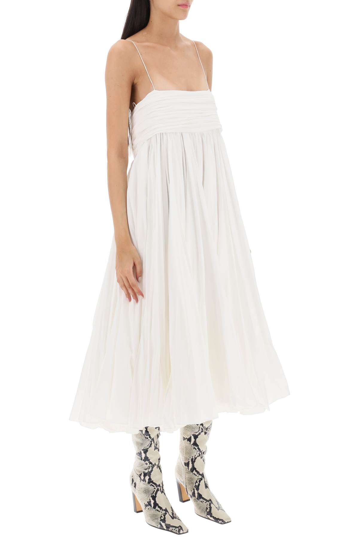 Khaite Khaite lally cotton midi dress