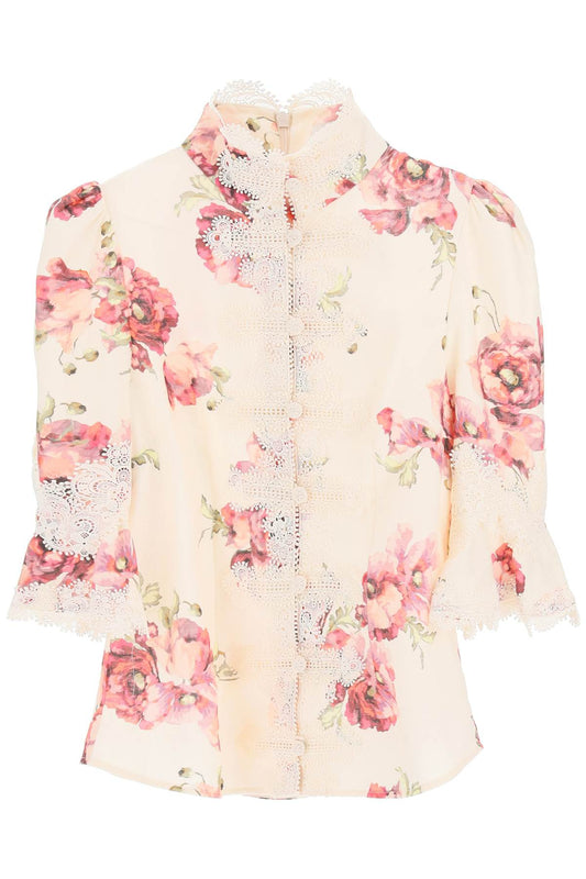 Zimmermann Zimmermann 'high tide applique' mandarin blouse