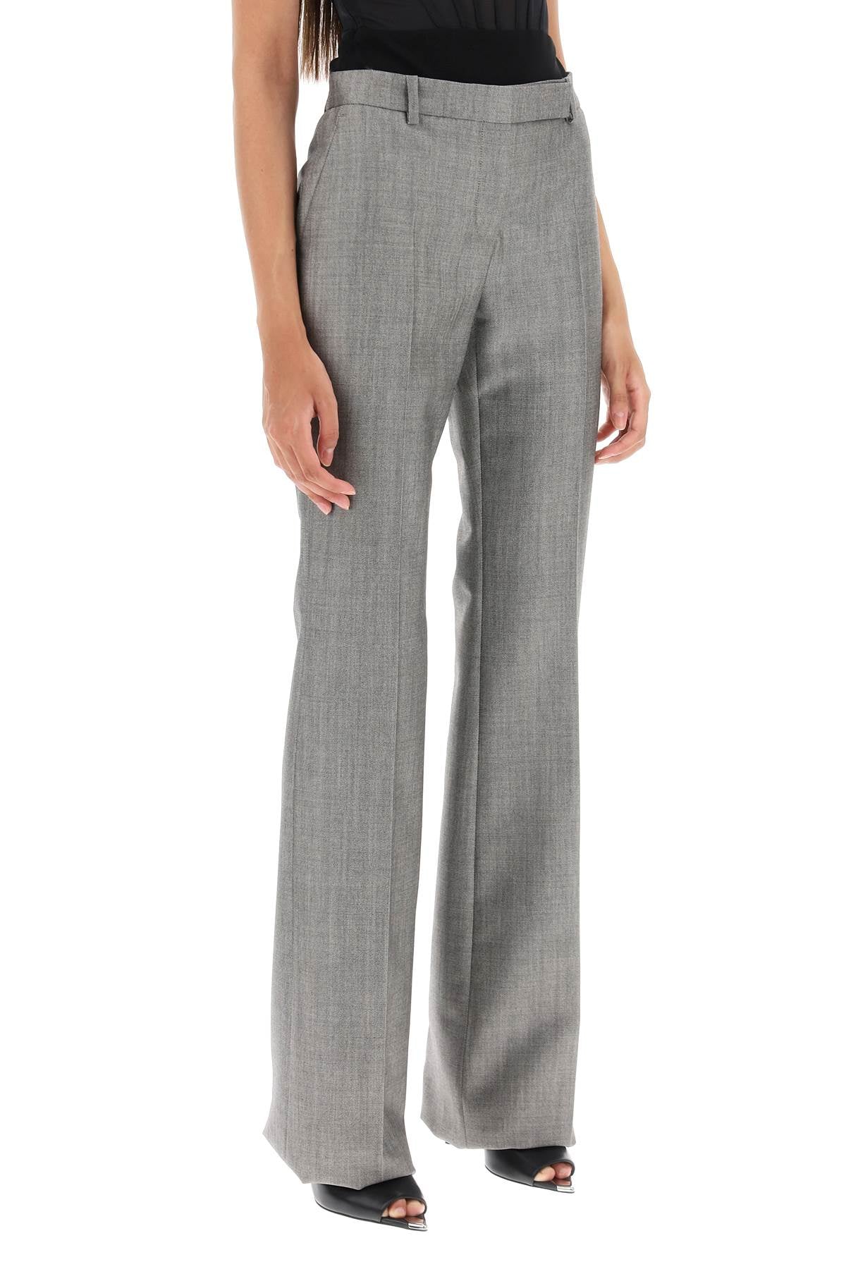 Alexander Mcqueen Alexander mcqueen salt and pepper bootcut trousers