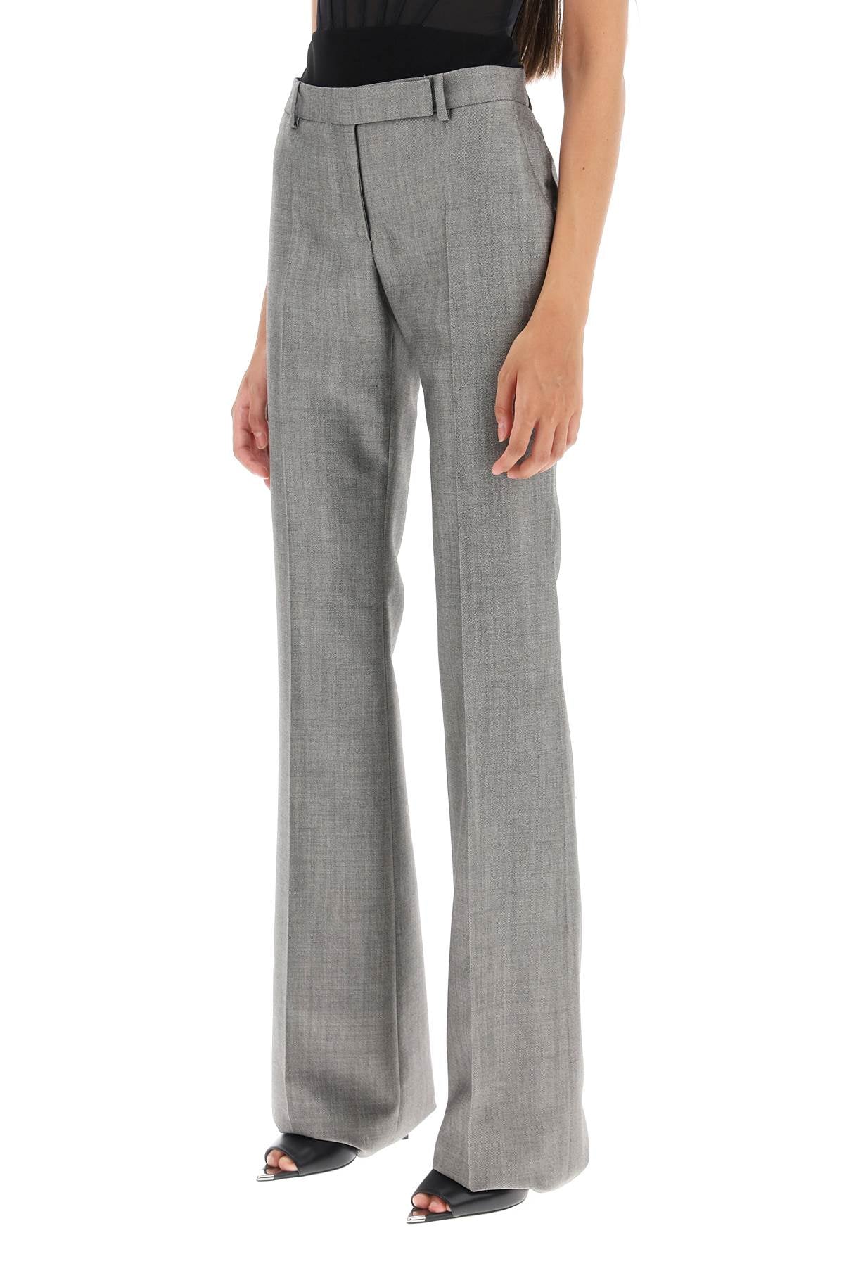 Alexander Mcqueen Alexander mcqueen salt and pepper bootcut trousers