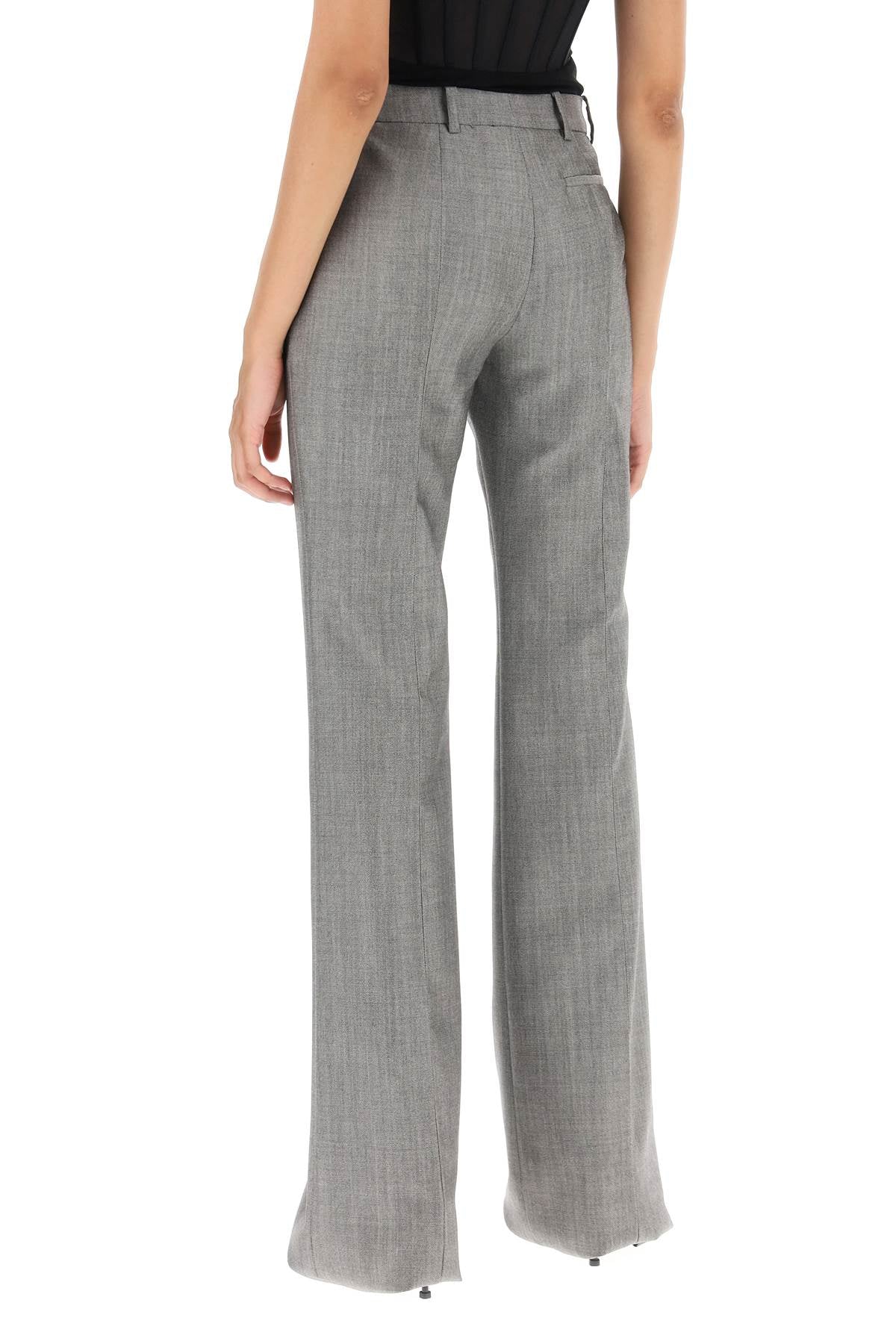 Alexander Mcqueen Alexander mcqueen salt and pepper bootcut trousers