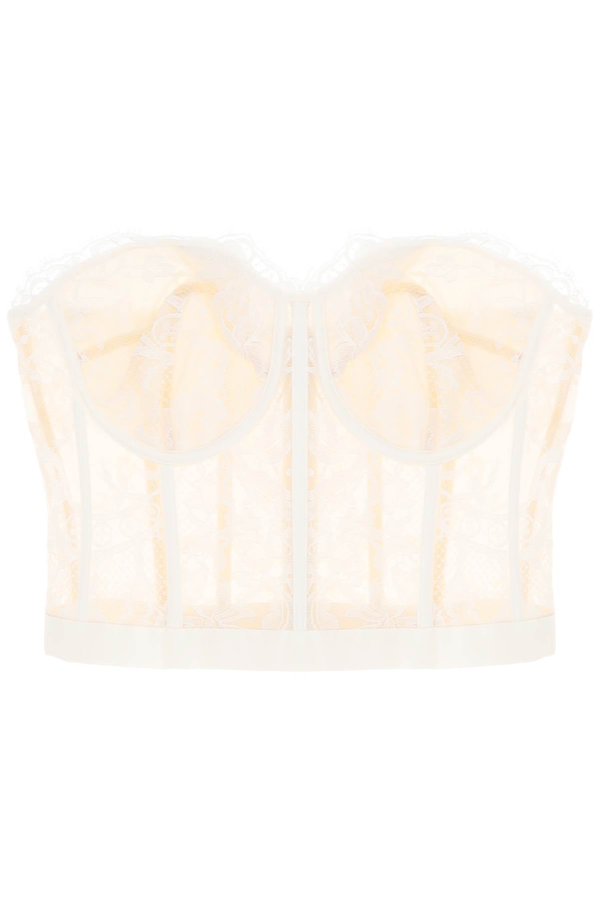 Alexander Mcqueen Alexander mcqueen cropped bustier top in lace