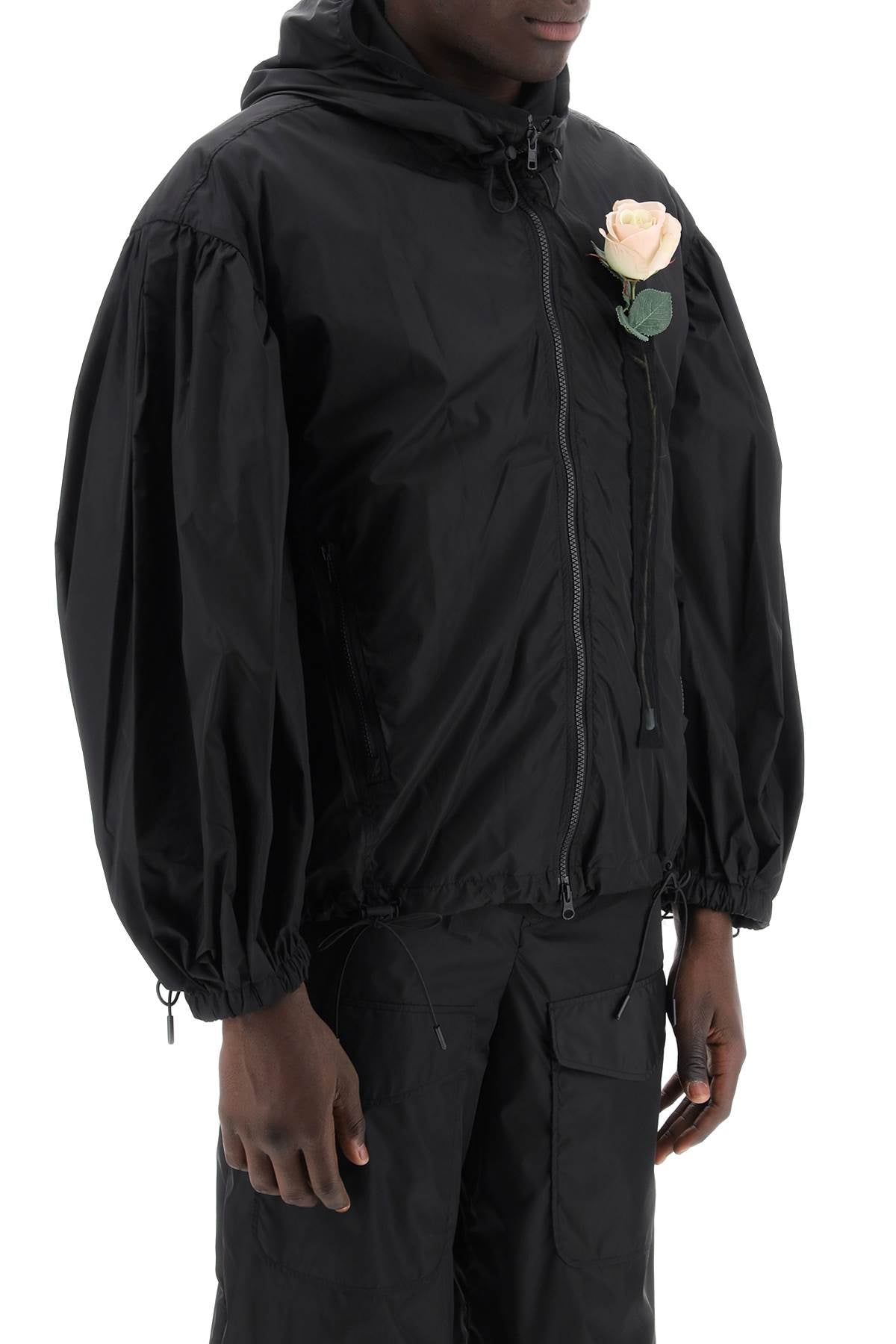 Simone Rocha Simone rocha nylon windbreaker jacket with rose design.