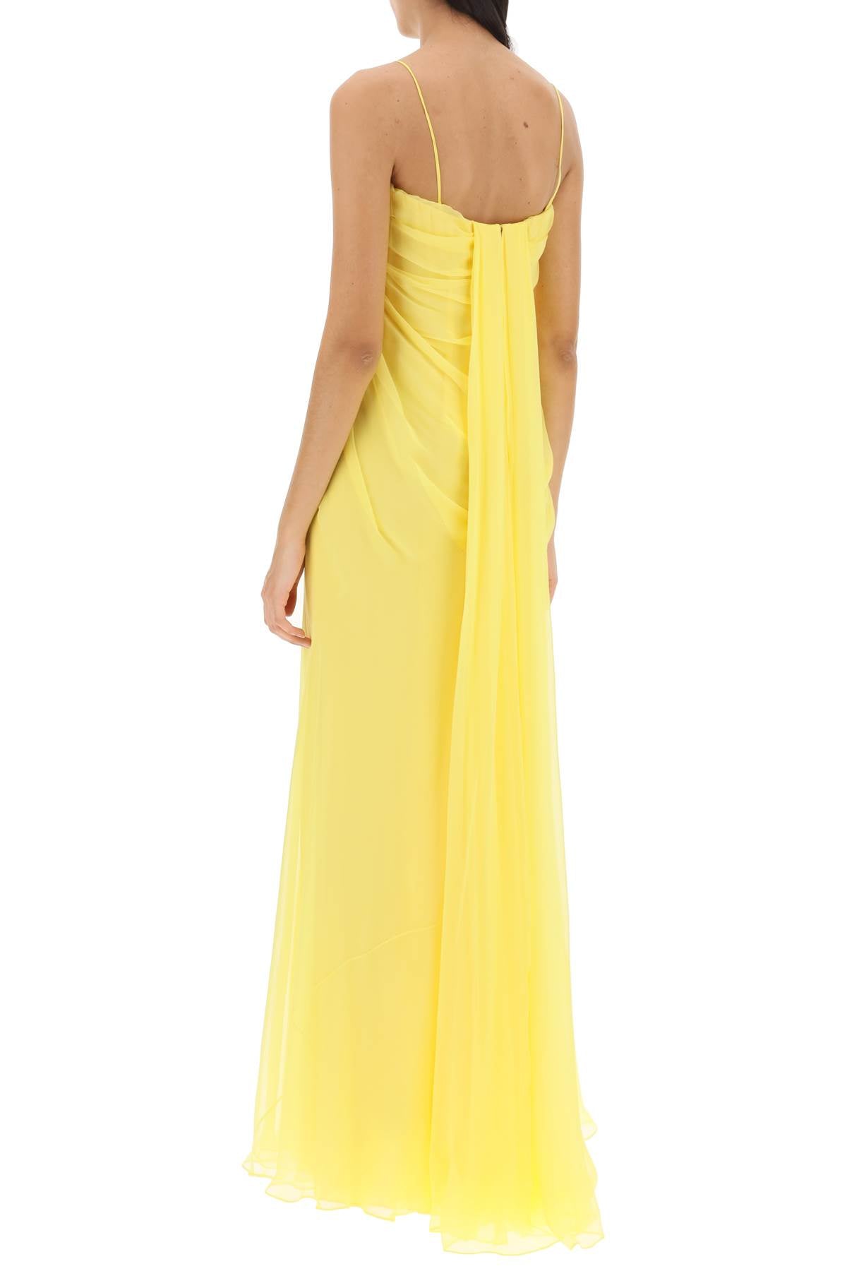 Alexander Mcqueen Alexander mcqueen silk chiffon bustier gown