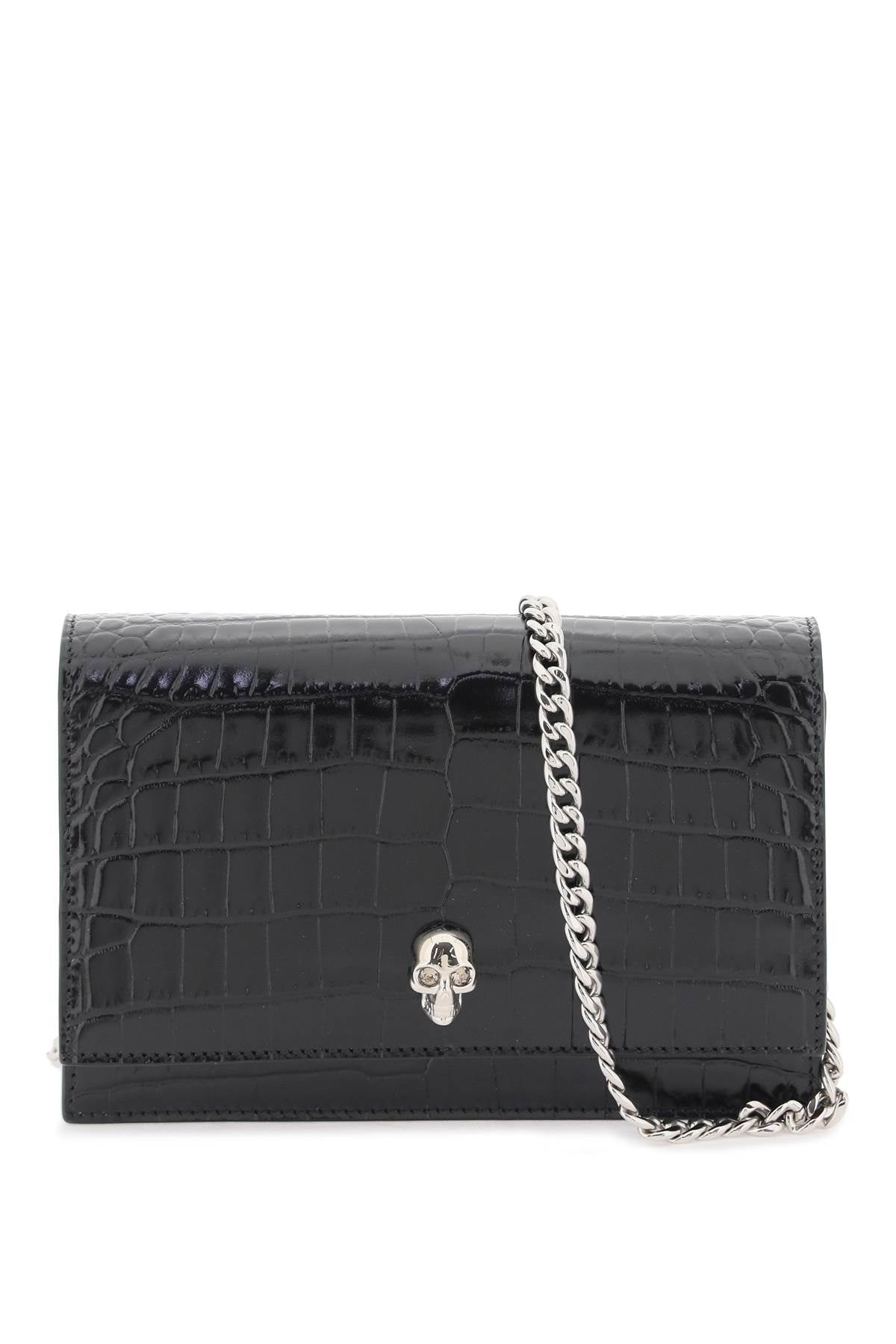 Alexander Mcqueen Alexander mcqueen croco-embossed leather skull mini bag