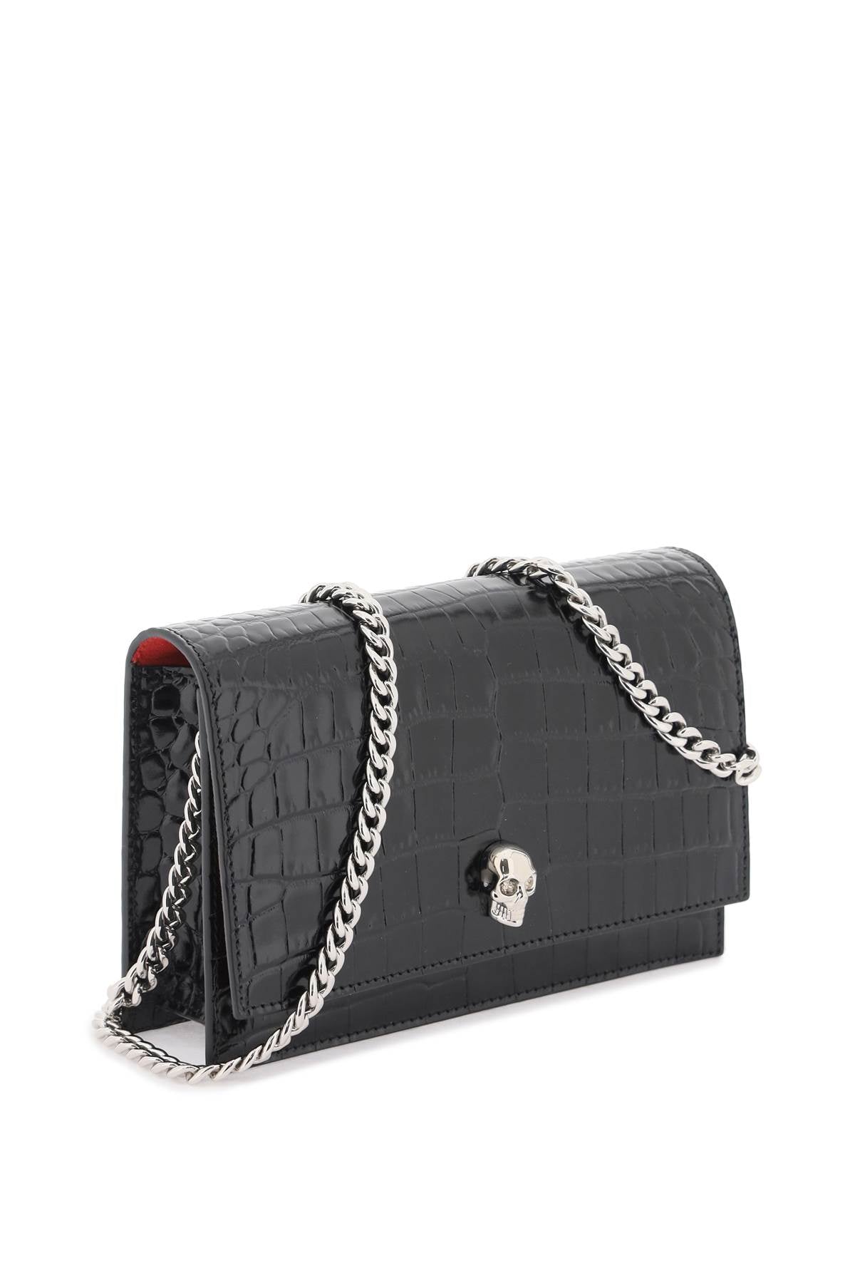 Alexander Mcqueen Alexander mcqueen croco-embossed leather skull mini bag