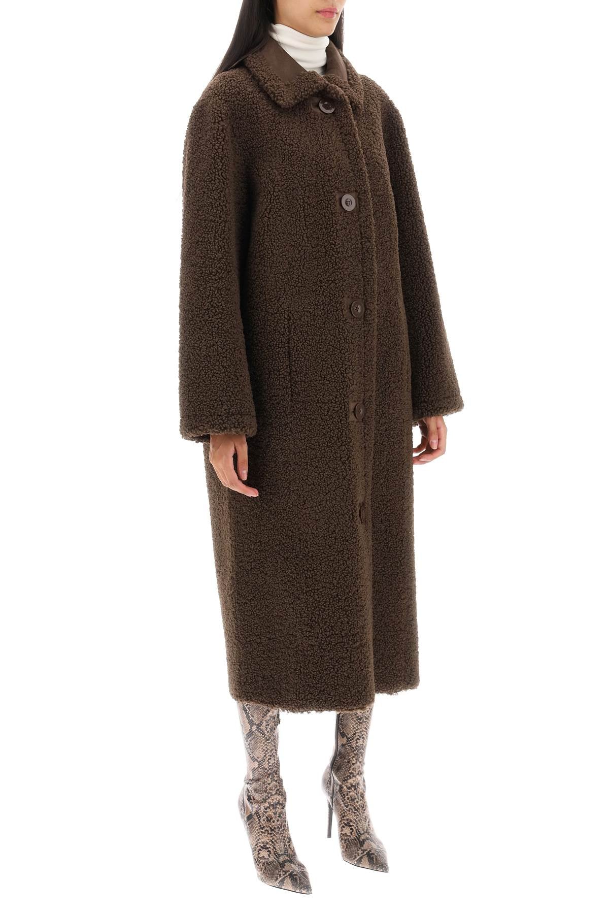 Stand Studio Stand studio 'kenca' reversible eco-shearling coat