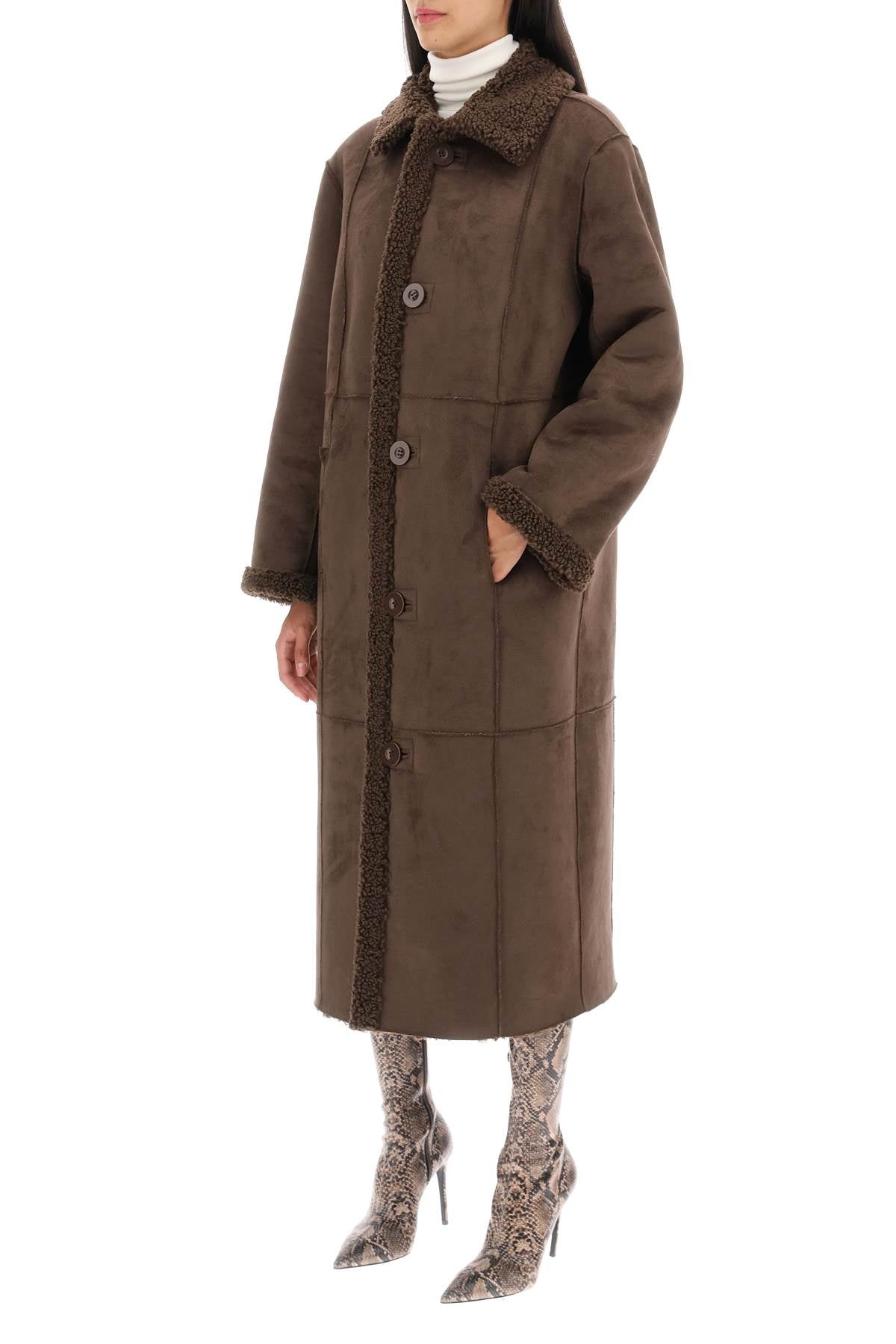 Stand Studio Stand studio 'kenca' reversible eco-shearling coat