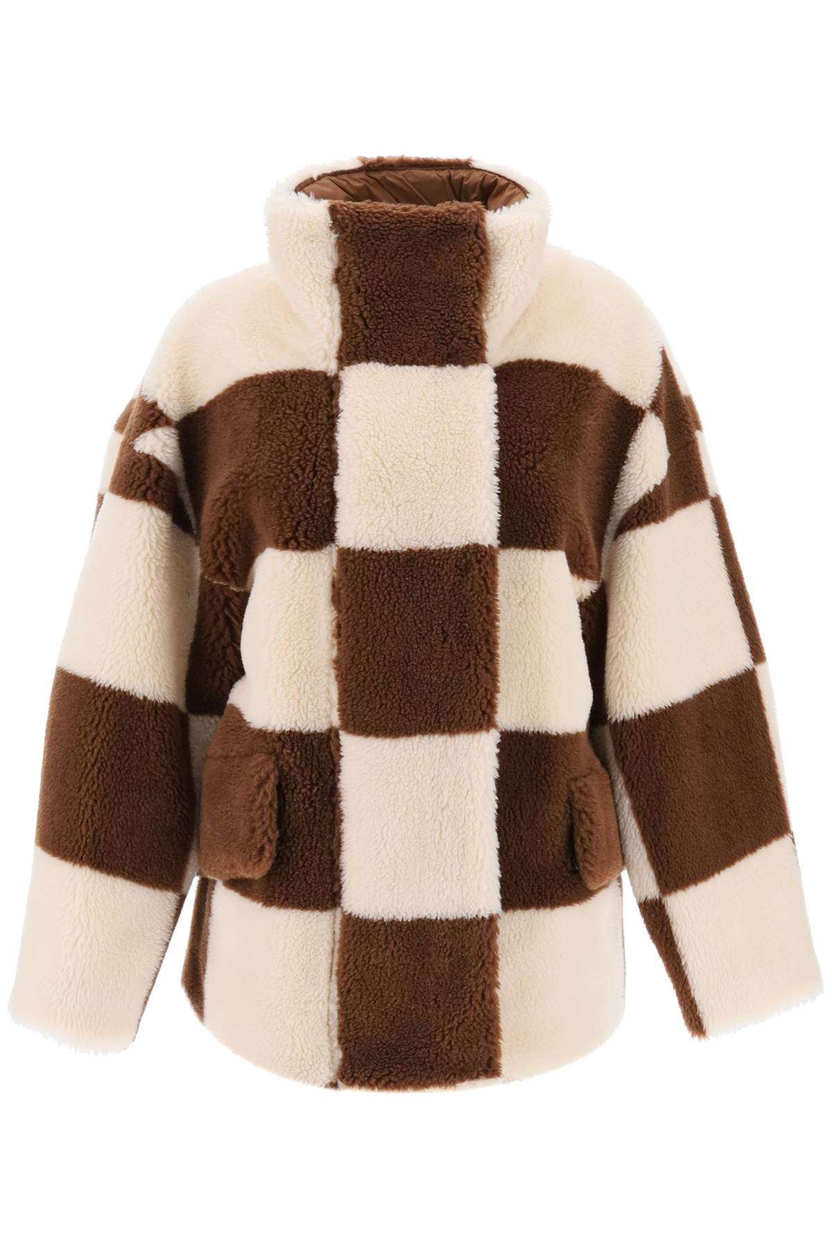 Stand Studio Stand studio dani teddy jacket with checkered motif