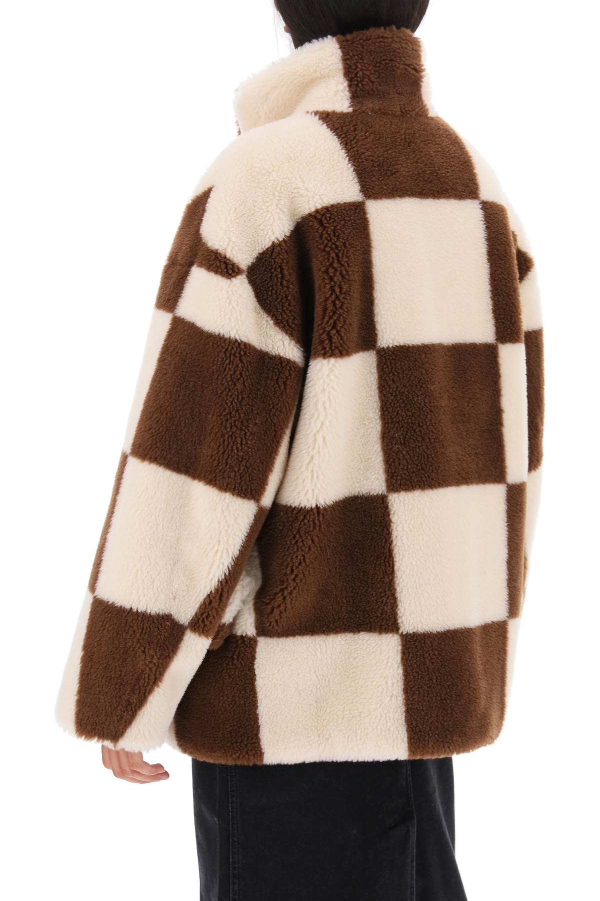 Stand Studio Stand studio dani teddy jacket with checkered motif