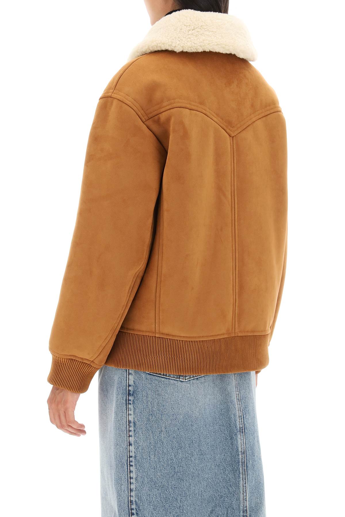 Stand Studio Stand studio lillee eco-shearling bomber jacket