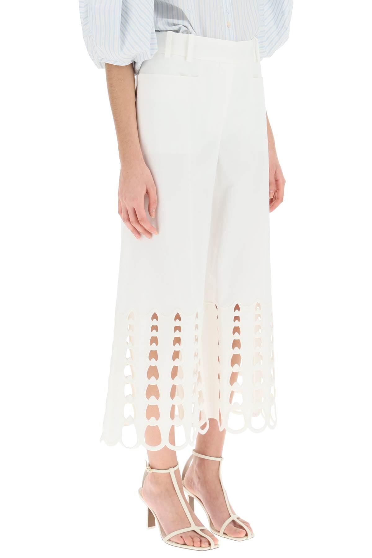 Stella McCartney Stella mccartney cropped pants with embroidered hem