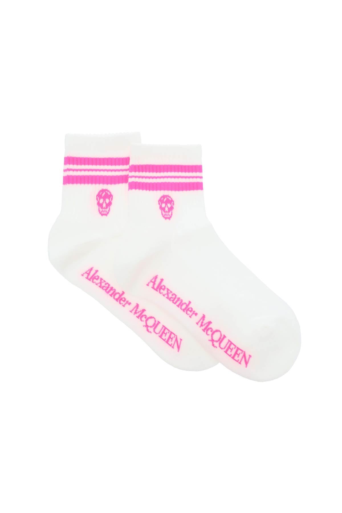 Alexander Mcqueen Alexander mcqueen stripe skull sports socks