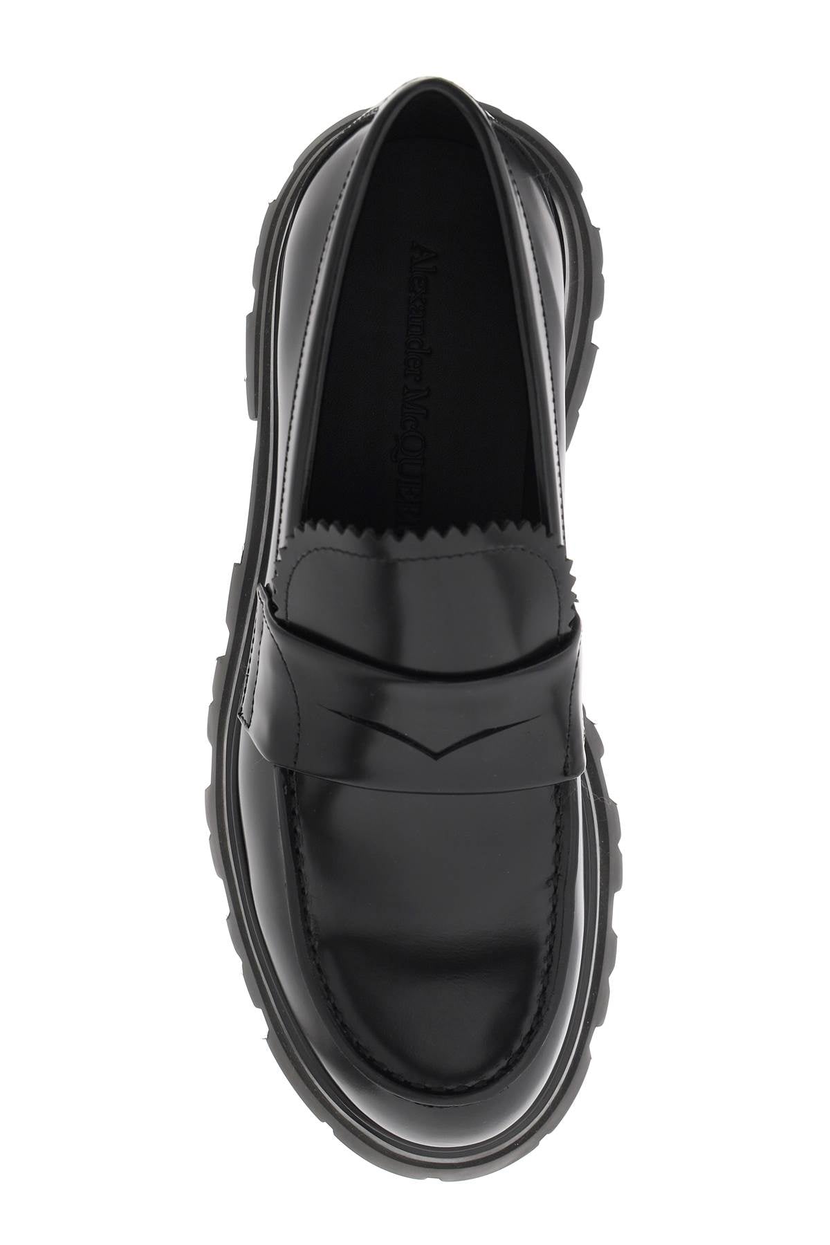 Alexander Mcqueen Alexander mcqueen brushed leather wander loafers